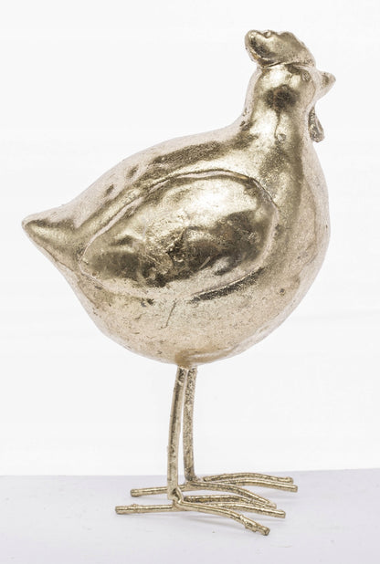 figurka kura wielkanocna kurka złota 13 cm