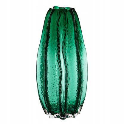 Szklany wazon zielony 34,5 cm