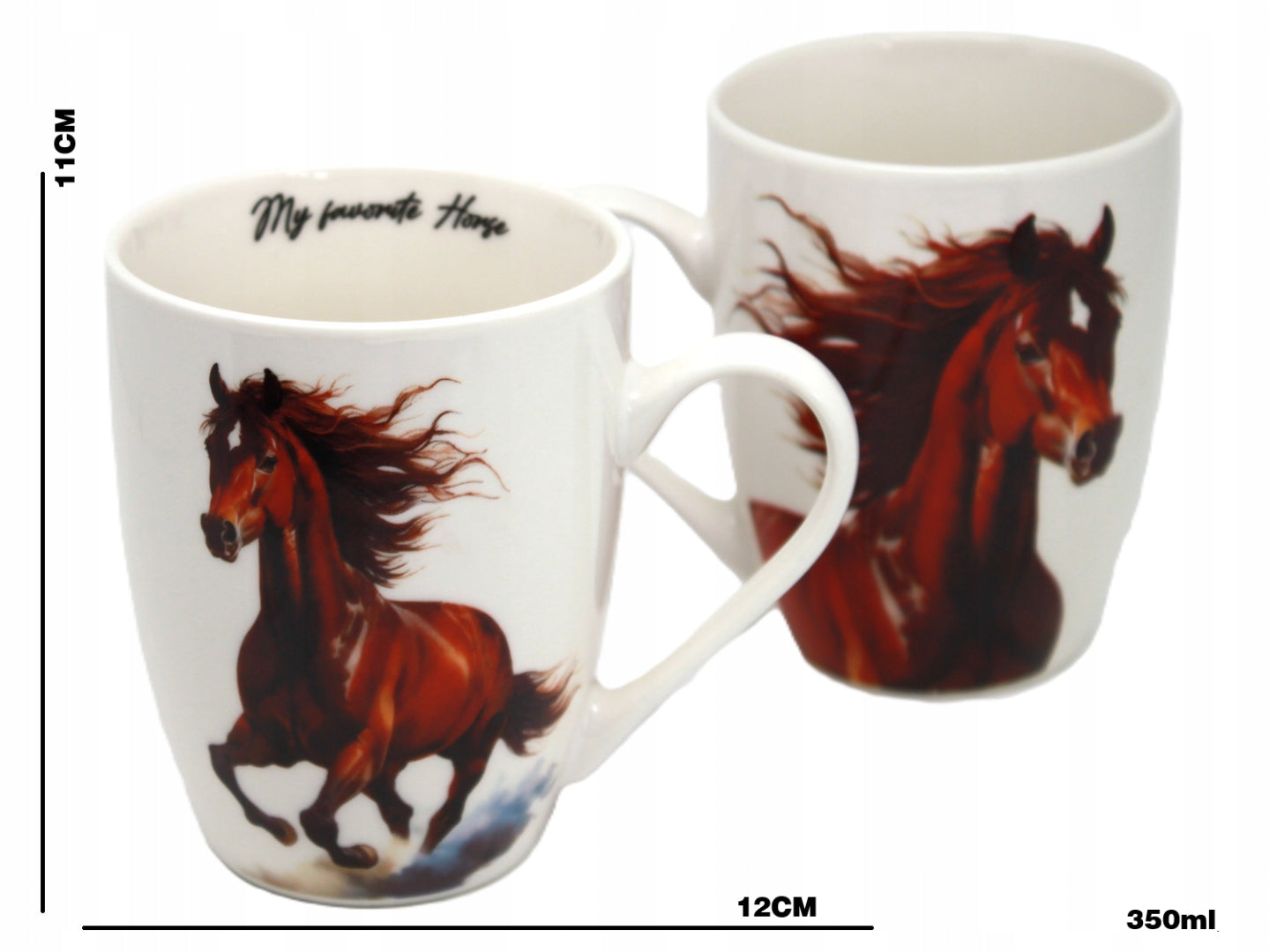 KUBEK CERAMICZNY W PUDEŁKU Z KONIEM KOŃ 350ML