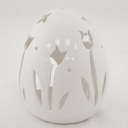 Lampion jajko ceramiczne na tealight świecznik wielkanocny dekoracja