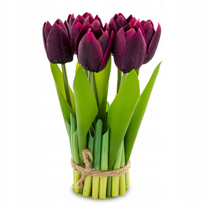 bukiet tulipanów 20 cm stojący jak żywe silikonowe piankowe tulipan