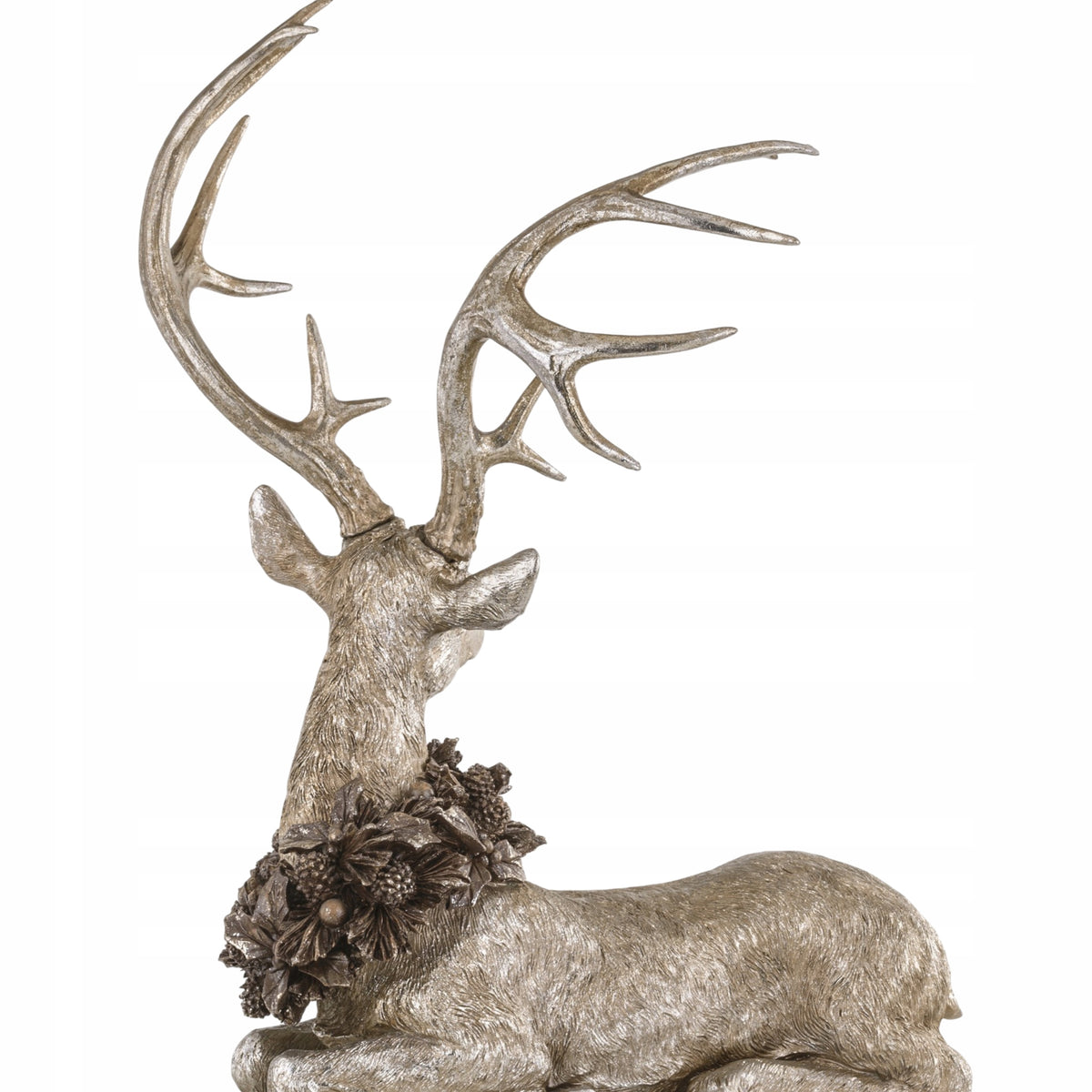 RENIFER FIGURKA ŚWIĄTECZNA ZŁOTY JELEŃ DEKORACJA duża 55x41x28 cm