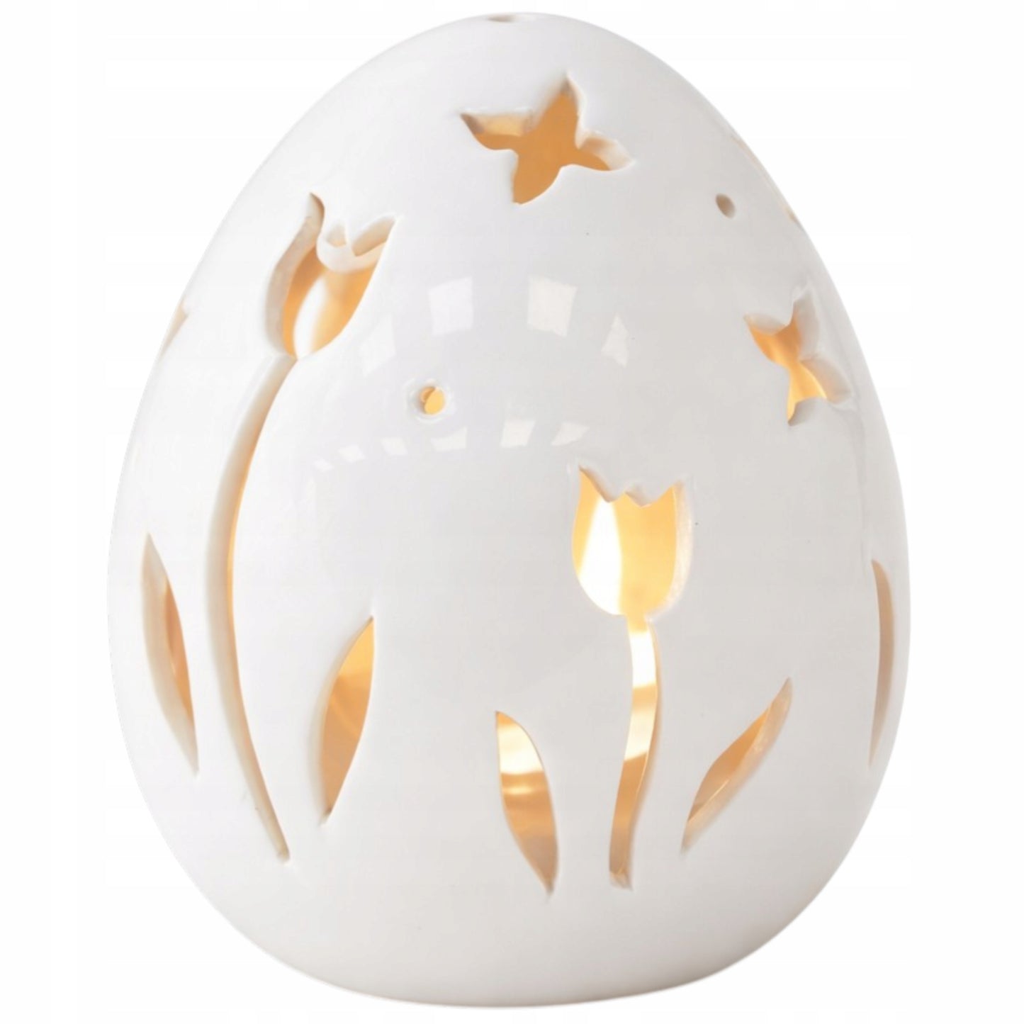 Lampion jajko ceramiczne na tealight świecznik wielkanocny dekoracja