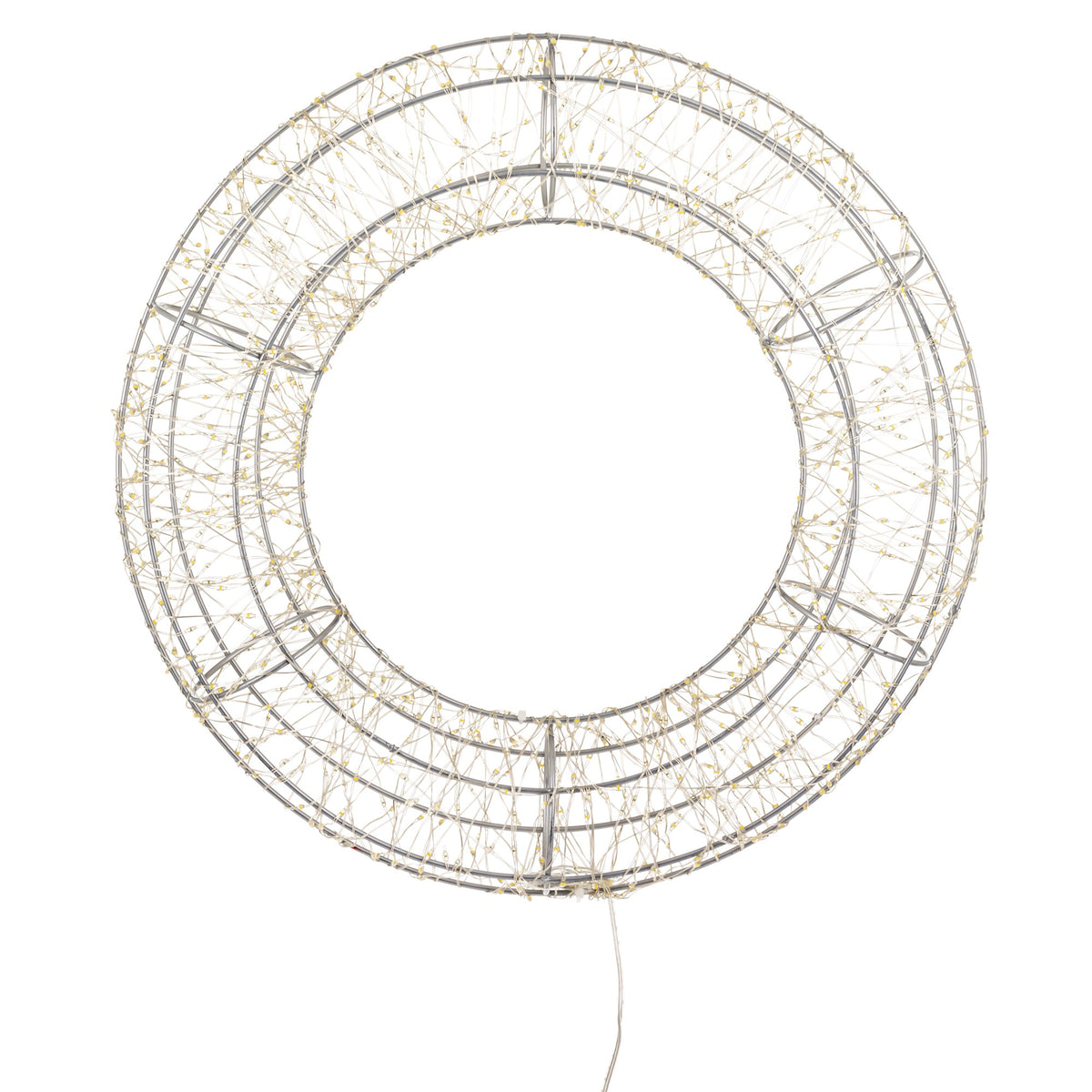 Ozdoba świąteczna LED biały tworzywo sztuczne, metal 37x37x8 cm