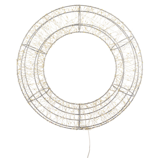 Ozdoba świąteczna LED biały tworzywo sztuczne, metal 37x37x8 cm