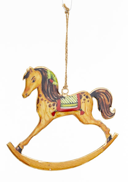 Zawieszka koń na biegunach Harmony metalowa wielokolorowa 13x15x0,5 cm