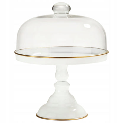 Elegancka patera dekoracyjna metal ze szkłem glamour 31x25,5x25,5 cm