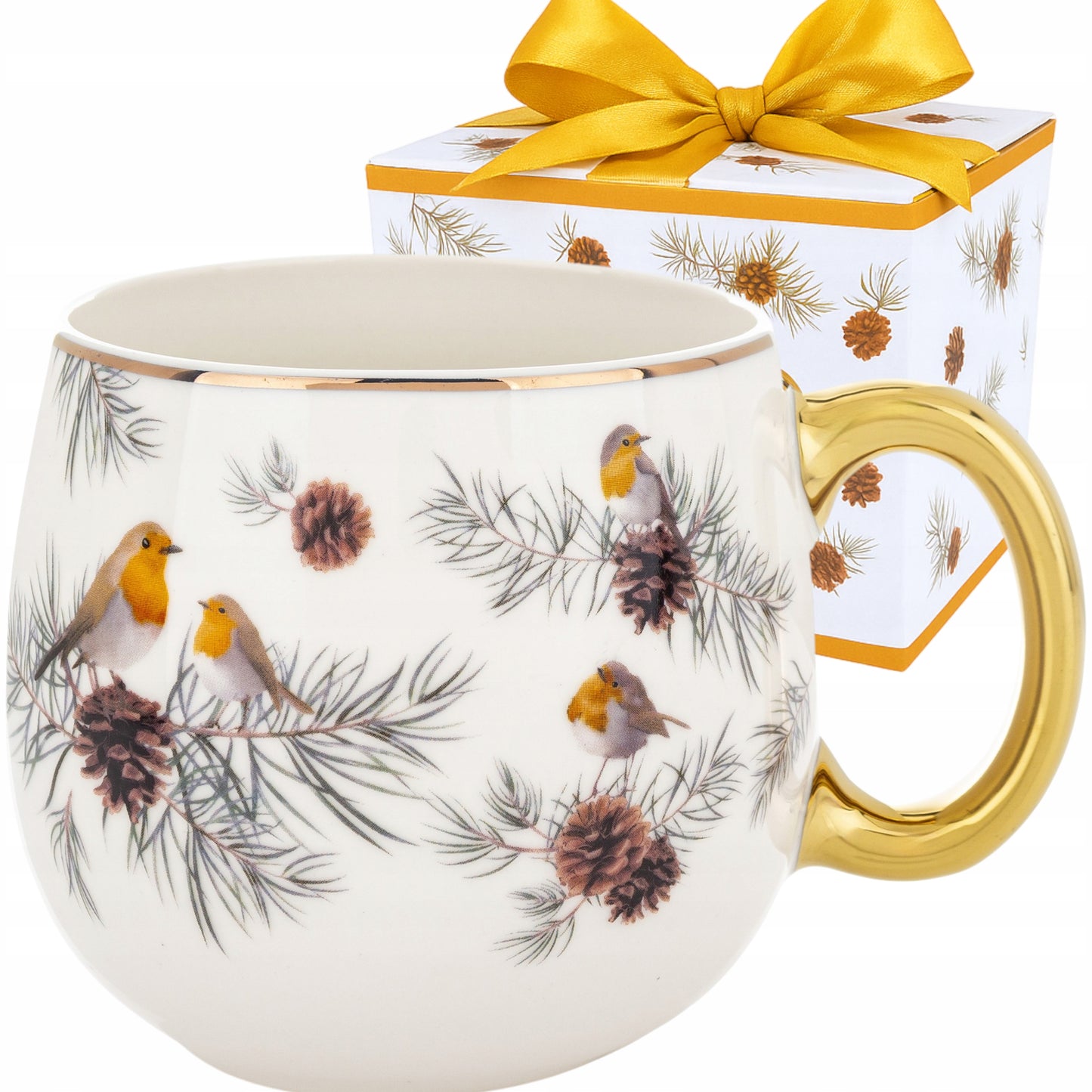 Porcelanowy Kubek w pudełku na prezent baryłka 530 ml duży filiżanka