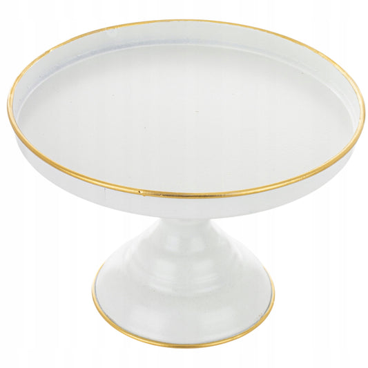 Elegancka patera dekoracyjna metal ze szkłem glamour 31x25,5x25,5 cm