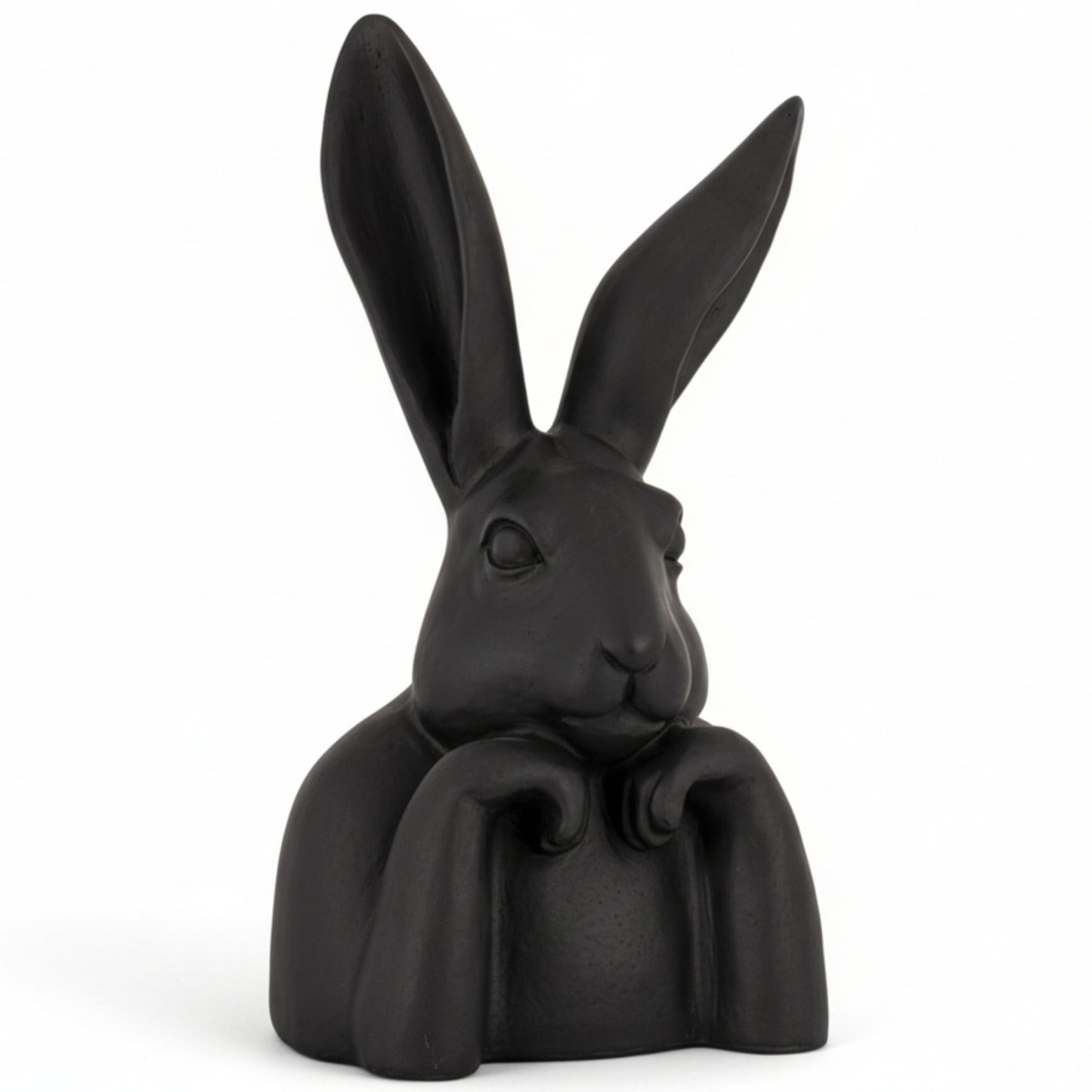 Figurka Królik Zajączek Statuetka Dekoracja Czarna Duża 47,5cm Loft
