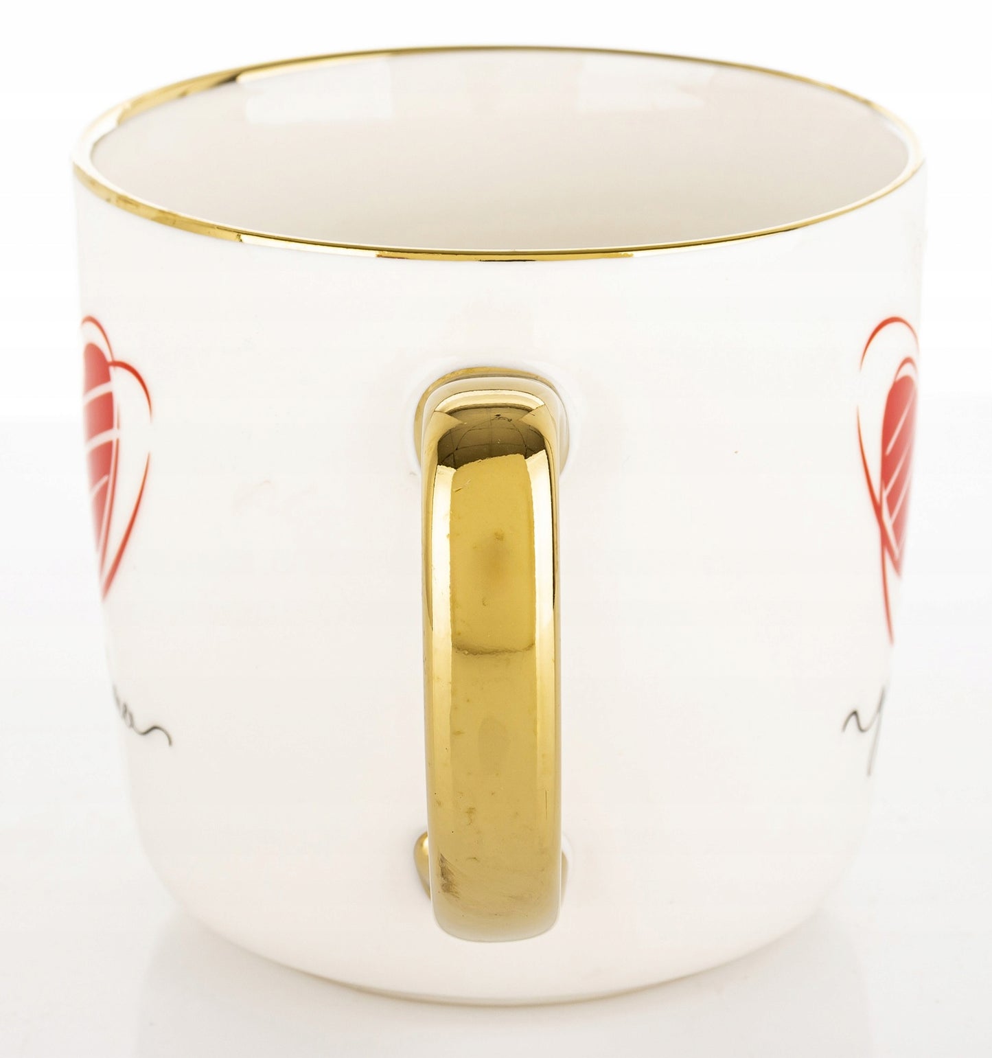 Duży porcelanowy kubek w pudełku na walentynki prezent 385 ml