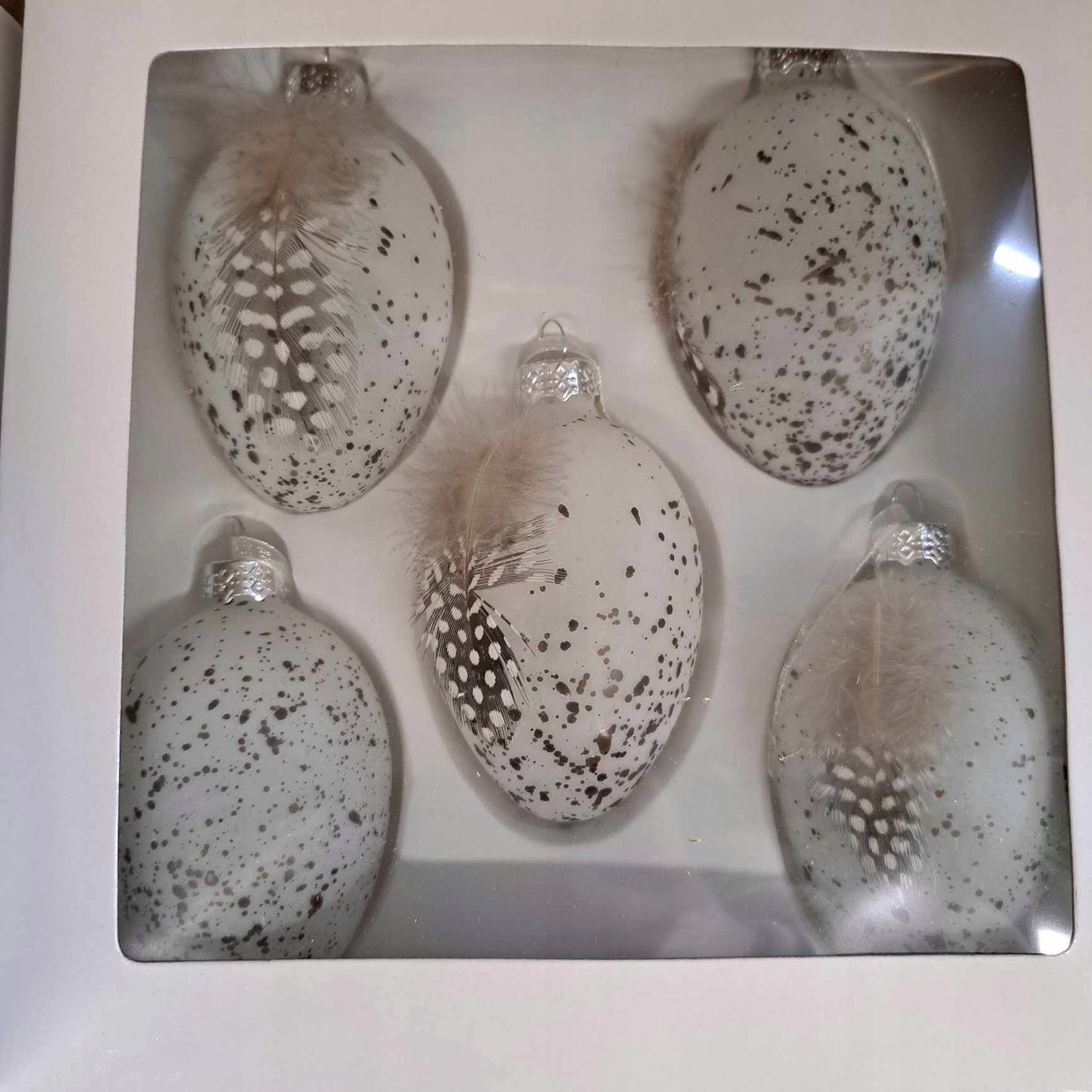 pisanki szklane zawieszki na drzewko wielkanocne bombki jajka