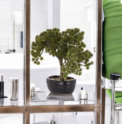 Sztuczne drzewko Bonsai w doniczce 31x30x24 naturalne wysoka jakość