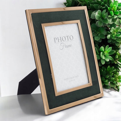 Ramka na jedno zdjęcie 24 x 29 cm foto 15x20 cm zielona złota