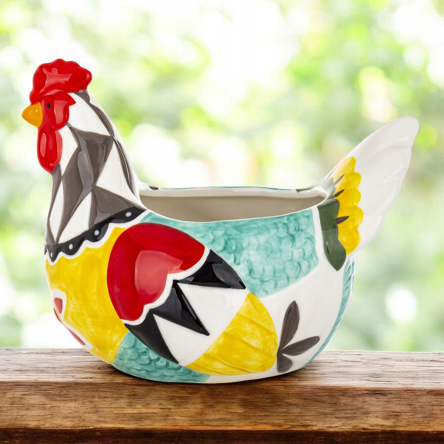 Ceramiczna Kura - Pojemnik Wielkanocny Figurka Osłonka Dekoracja Wiosenna