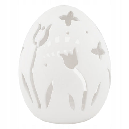 Jajko T-Light dekoracja wielkanoc ozdoba ceramiczna latarenka 20cm
