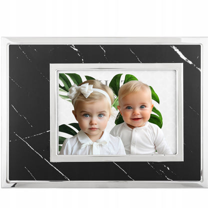 ramka na fotografie w roz. 18x13 cm zdjęcia glamour czarno srebrna 21x29cm