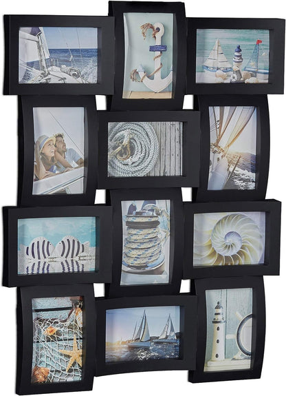 Ramka na zdjęcia Kolaż czarna na 12 zdjęć 13x18cm