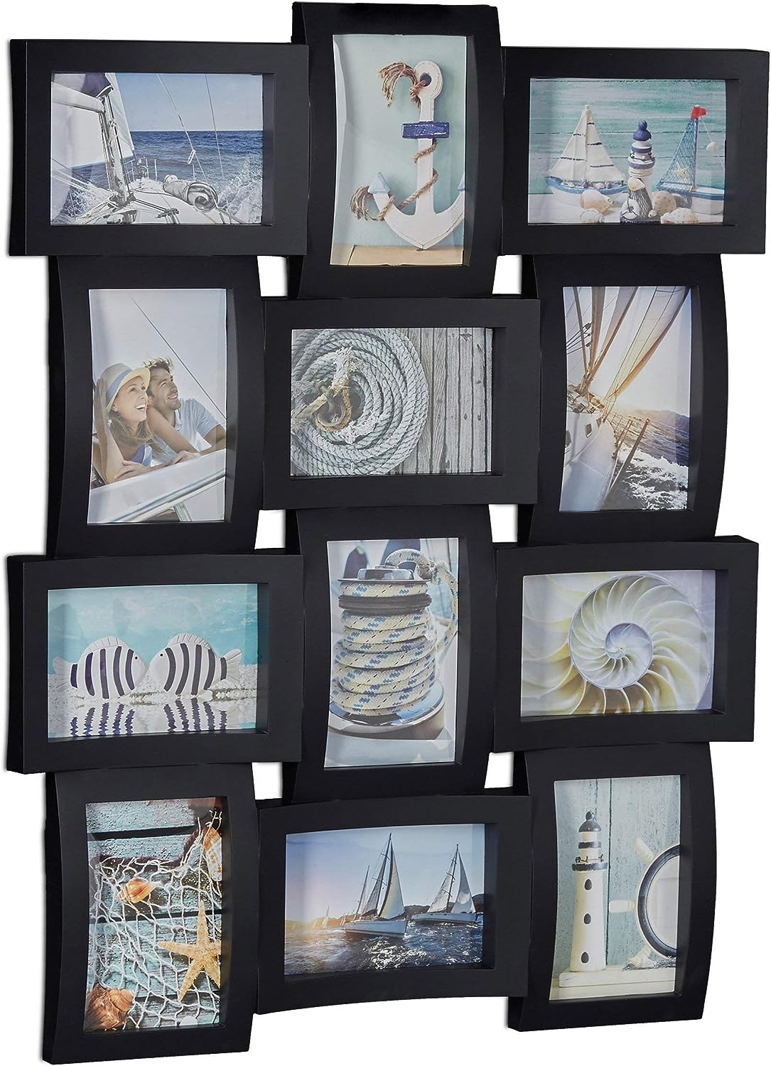 Ramka na zdjęcia Kolaż czarna na 12 zdjęć 13x18cm