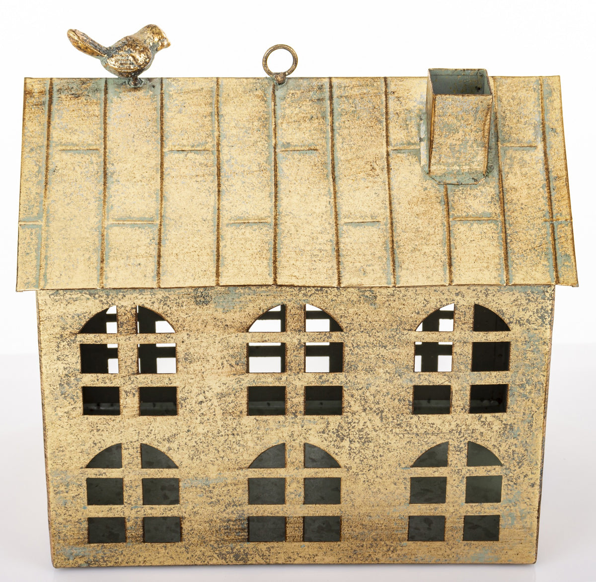 Figurka świąteczna Dekoracja Metalowa złoty 29,5x29x20,5