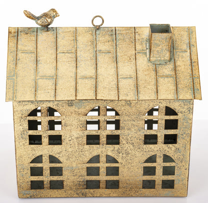 Figurka świąteczna Dekoracja Metalowa złoty 29,5x29x20,5