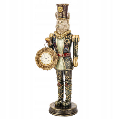 Figurka Pierrot Lis z Zegarkiem Dekoracja Statuetka Retro Vintage 54cm