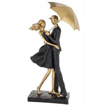 Figurka zakochana para kobieta mężczyzna pod parasolem na prezent 35,5cm
