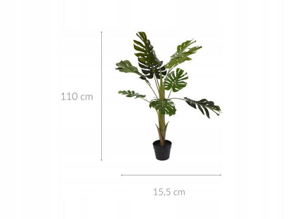 SZTUCZNA ROŚLINA W DONICZCE KWIAT MONSTERA 110 CM