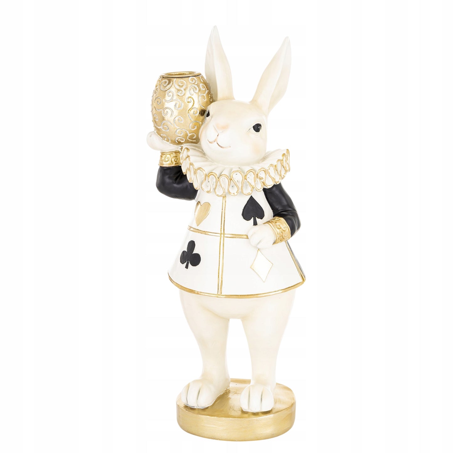 Figurka Królik Zając Wielkanocny 28 cm Elegancka Dekoracja Glamour Premium