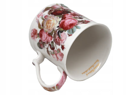 Kubek porcelanowy w kwiaty Queen Isabell porcelana w pudełku 360 ml
