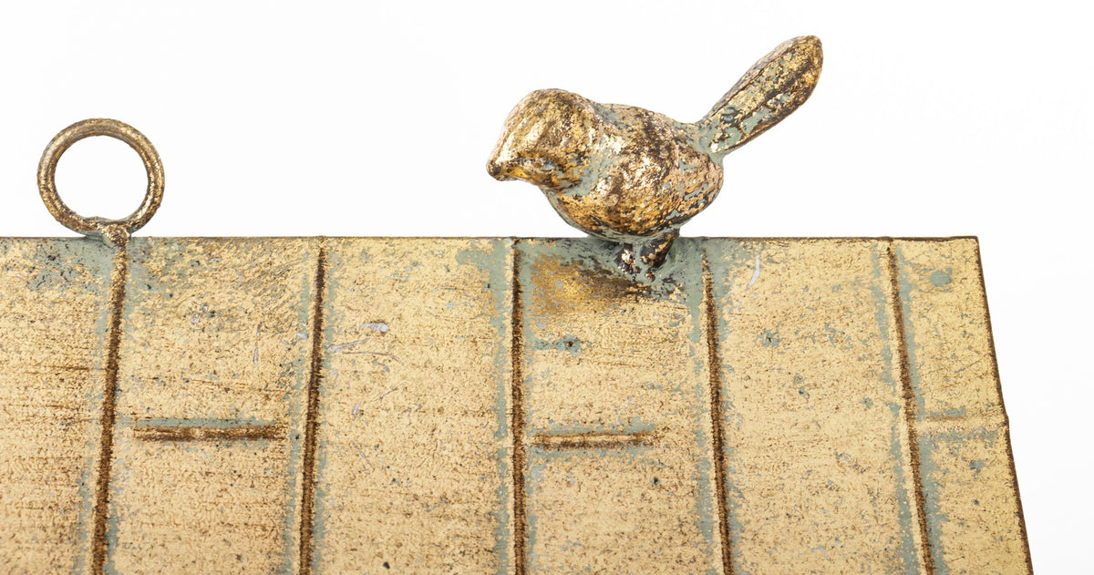 Figurka świąteczna Dekoracja Metalowa złoty 29,5x29x20,5