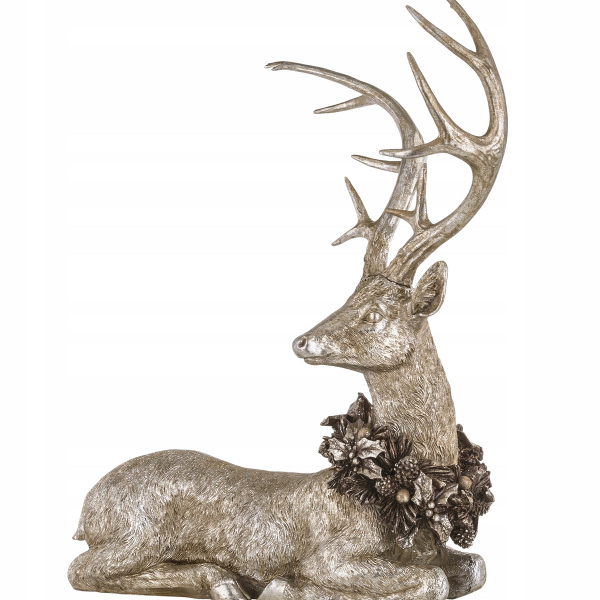 RENIFER FIGURKA ŚWIĄTECZNA ZŁOTY JELEŃ DEKORACJA duża 55x41x28 cm