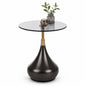 Stolik kawowy okrągły 54cm szklany loft design