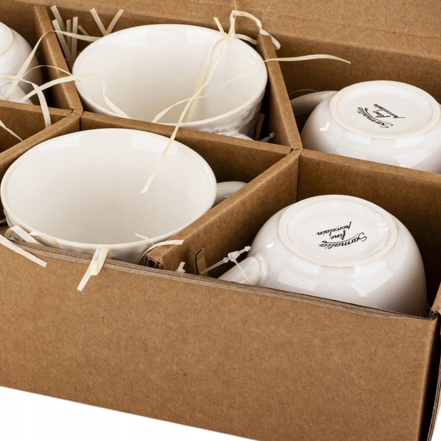 Filiżanka porcelanowa 250 ml 1 szt. kubek ecru Sarmatia porcelana