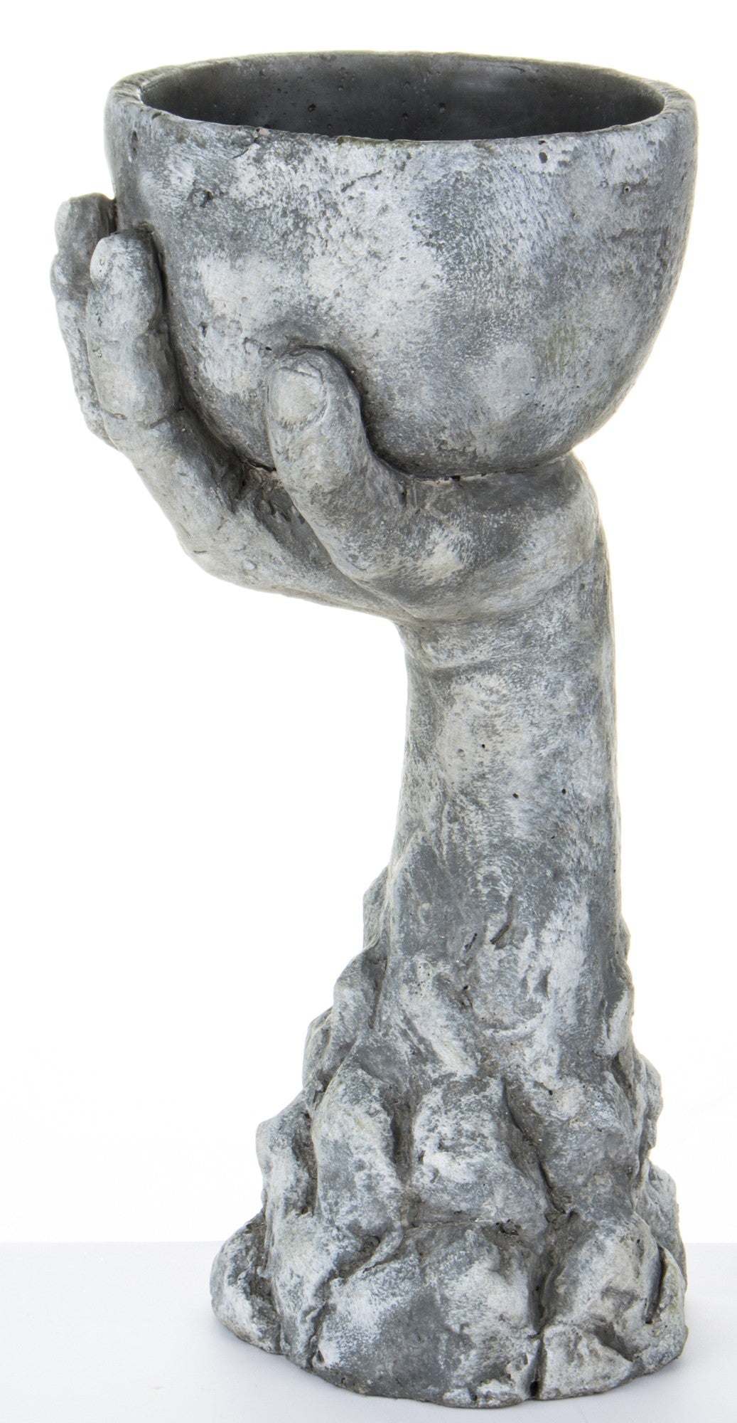 Osłonka Doniczka Ręka 36,5 cm Betonowa Szara