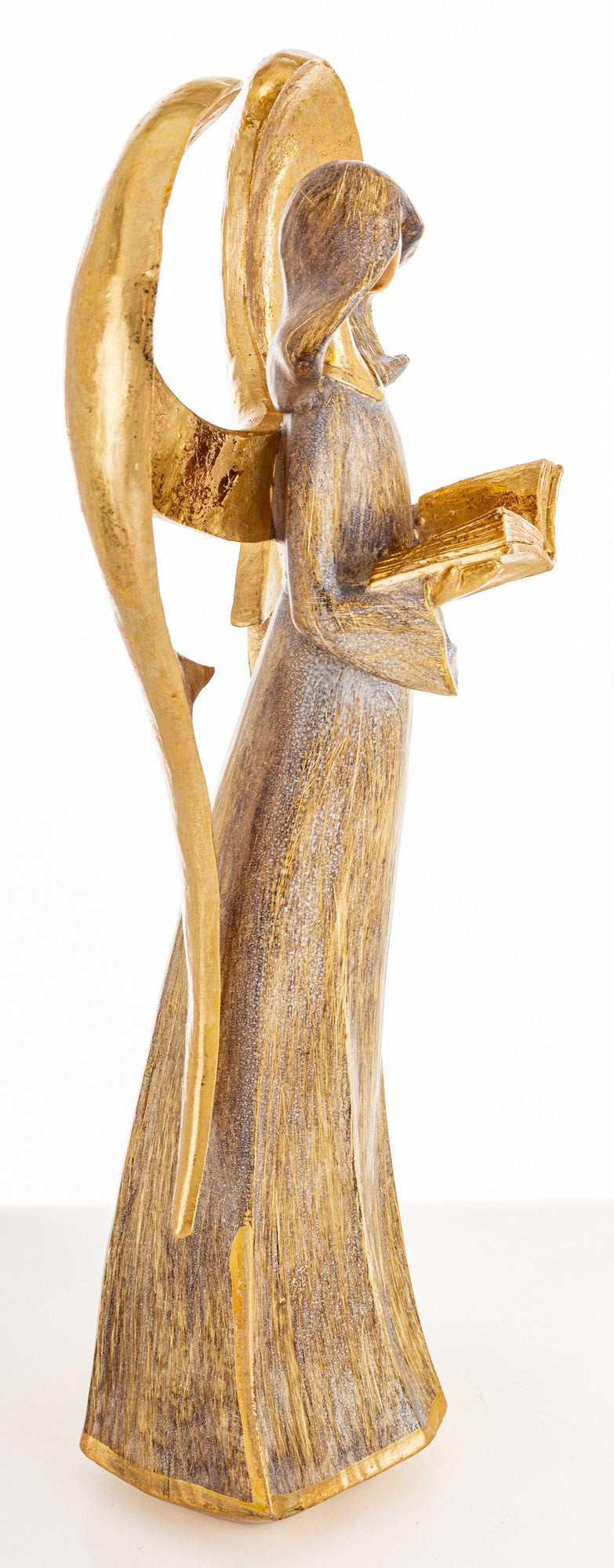Figurka świąteczna anioł złoty tworzywo sztuczne 43x20x13,5 cm