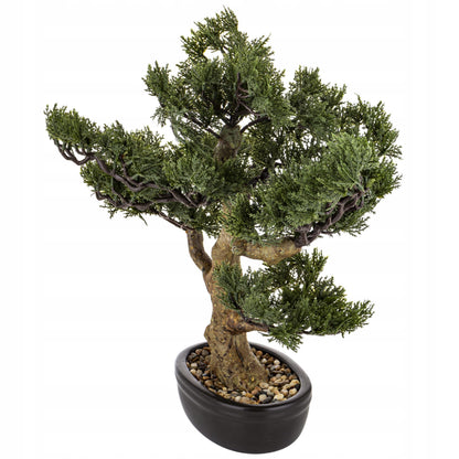 Drzewko Bonsai w czarnej doniczce sztuczne drzewko realistyczny wygląd 47cm