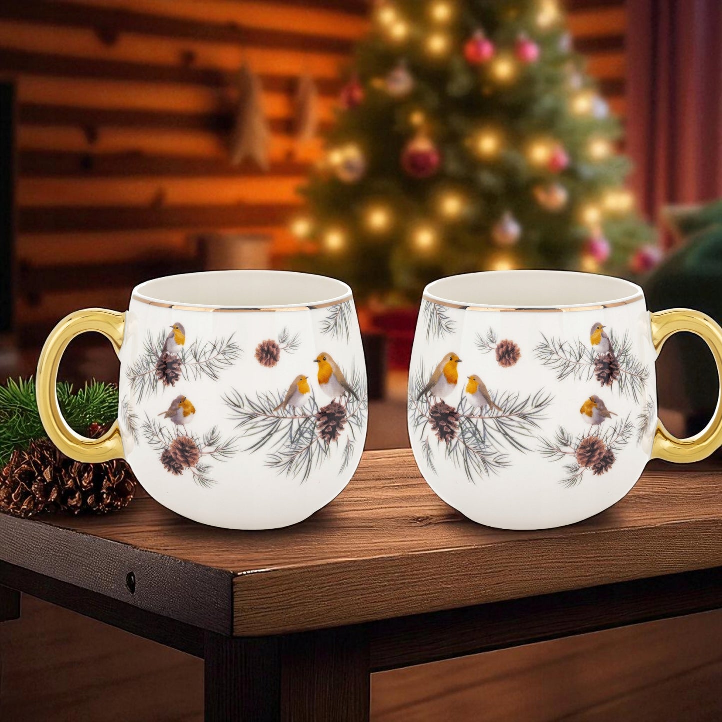 Porcelanowy Kubek w pudełku na prezent baryłka 530 ml duży filiżanka