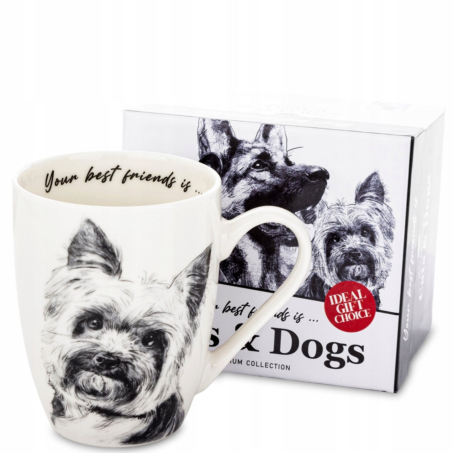 kubek w pudełku piesek west terrier pies na prezent