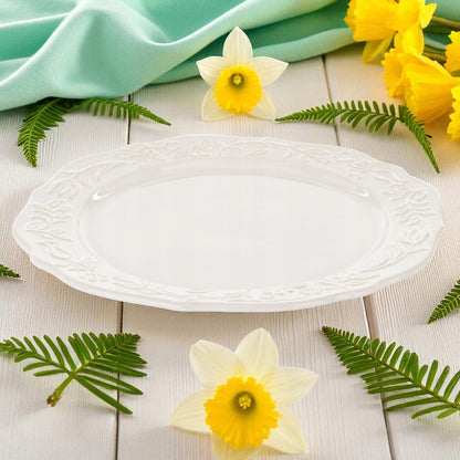 Talerz obiadowy duży płytki porcelanowy 28cm Sarmatia