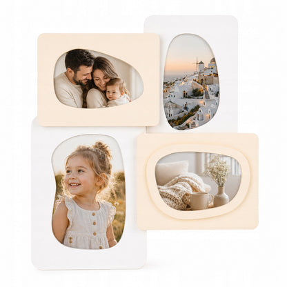 RAMKA NA 4 ZDJĘCIA 10x15 kolaż multiramka ELEGANCKA GLAMOUR BEŻOWA