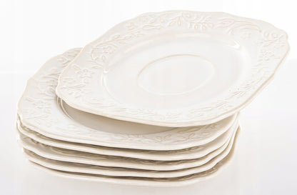 Talerz Spodek pod Filiżankę porcelanowy Sarmatia deserowy 16,5 kwadratowy