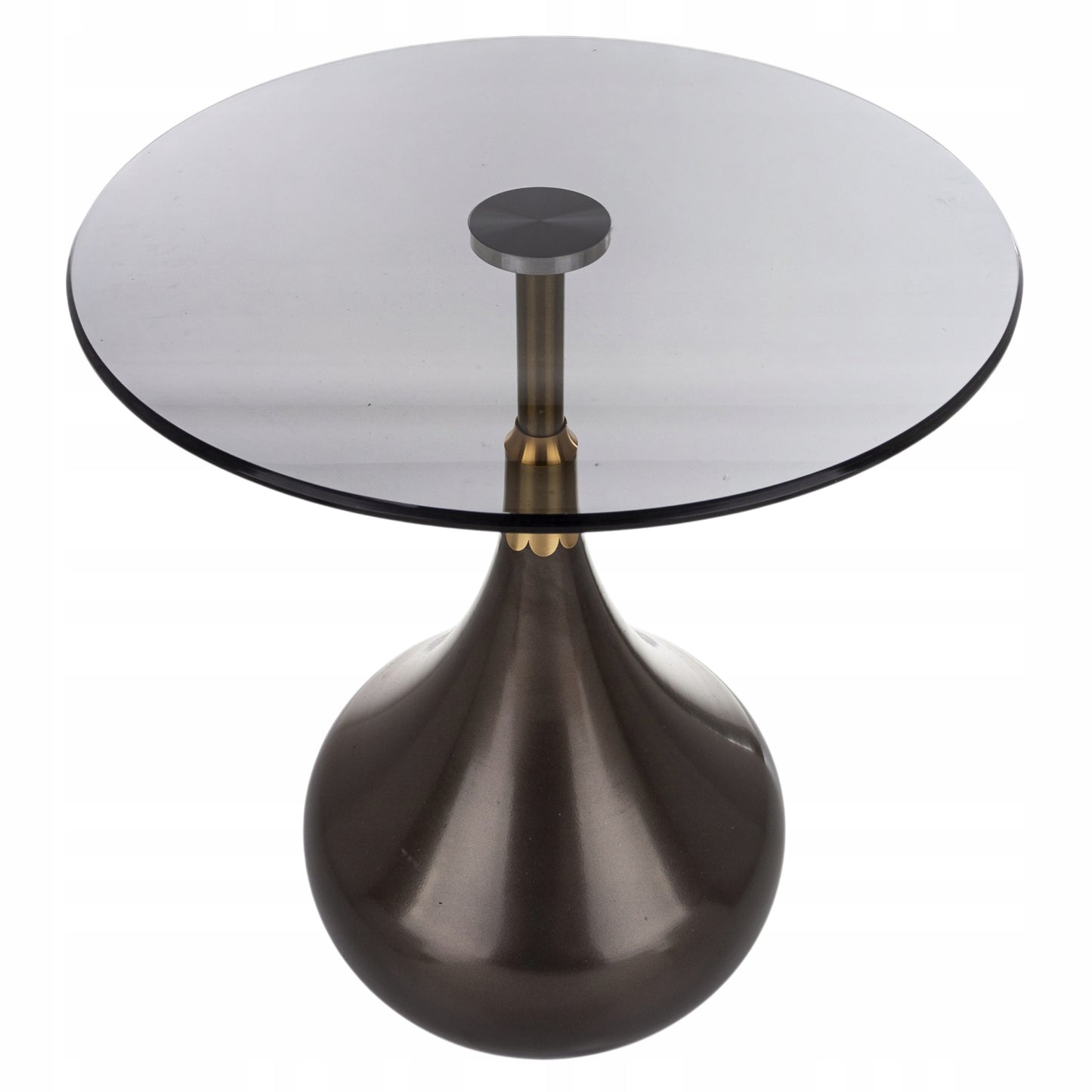 Stolik kawowy okrągły 54cm szklany loft design