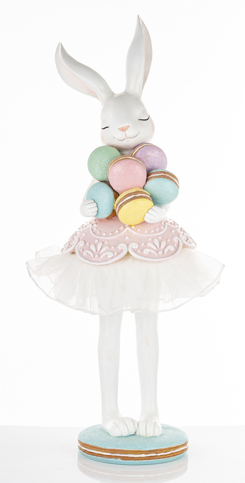 figurka zajączek wielkanocny biały dziewczynka króliczek 55cm XL