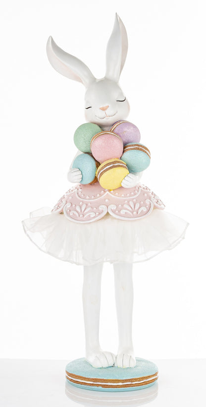 figurka zajączek wielkanocny biały dziewczynka króliczek 55cm XL