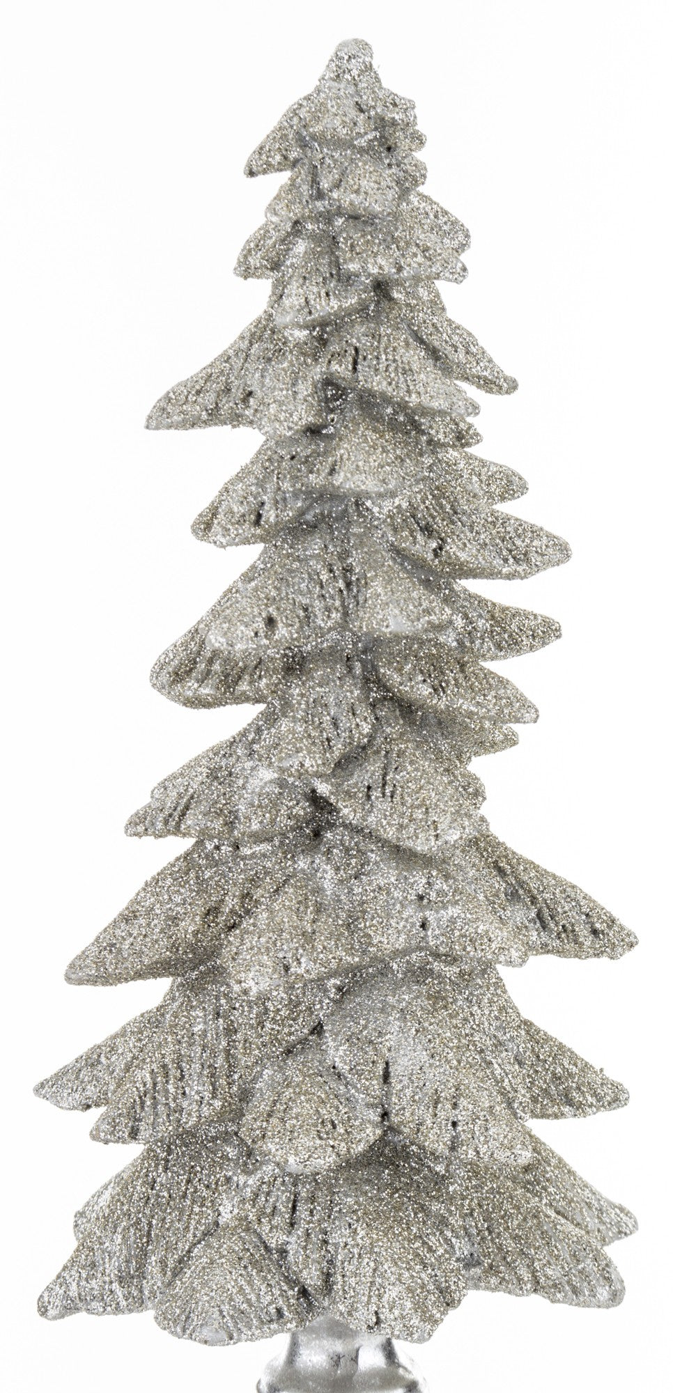 Figurka świąteczna choinka srebrny tworzywo sztuczne 32,5x11,5x11,5 cm