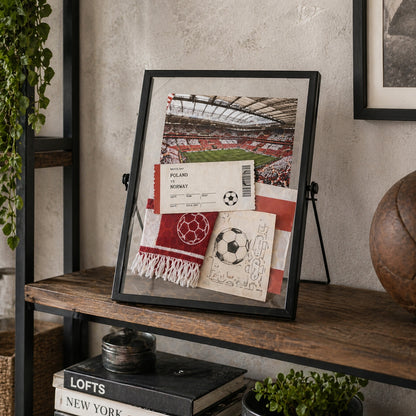 Ramka na zdjęcia czarna float stawiana pływająca loft zdjęcie13x18 metalowa