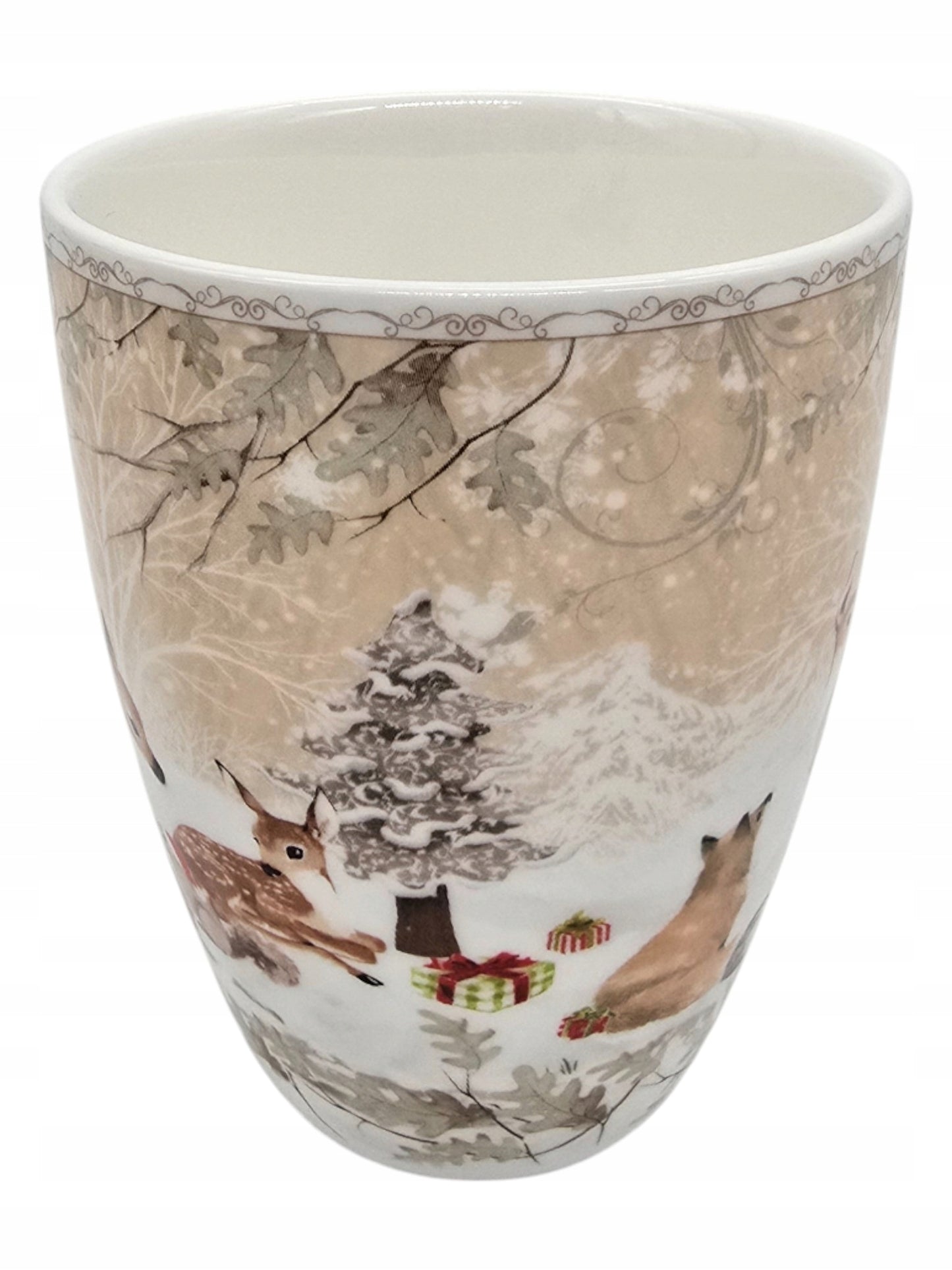 KUBKI KUBEK CERAMICZNE ZESTAW PREZENT ŚWIĘTA SARENKI Z PUDEŁKIEM 300 ML