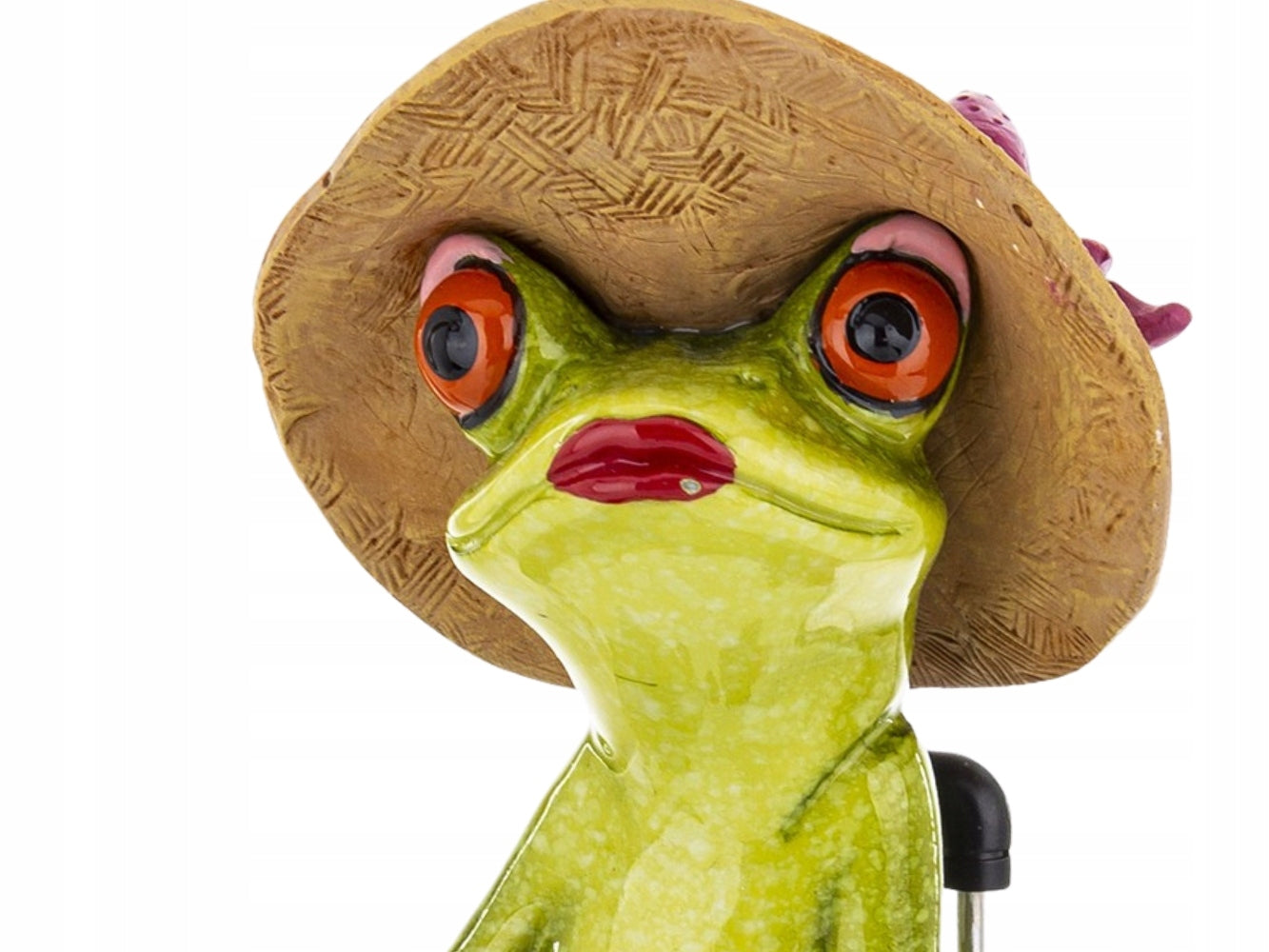 Figurka żaba z walizką żabka turystka w podróży 17 x 7 x 6 cm