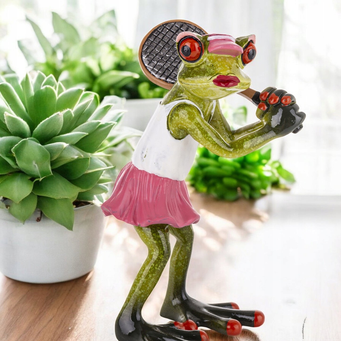 Figurka żabka żaba tenisistka gracz tenis prezent dla tenisistki